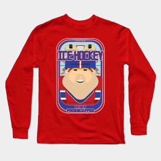 Ice Hockey Red and Blue - Faceov Puckslapper - Sven version Long Sleeve T-Shirt